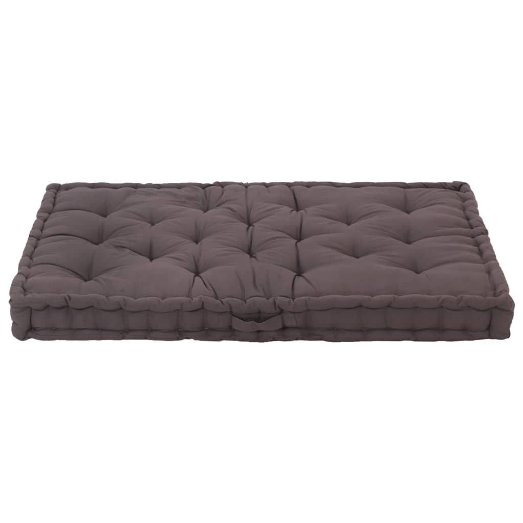 Palettenkissen Baumwolle 120×80×10 cm Anthrazit