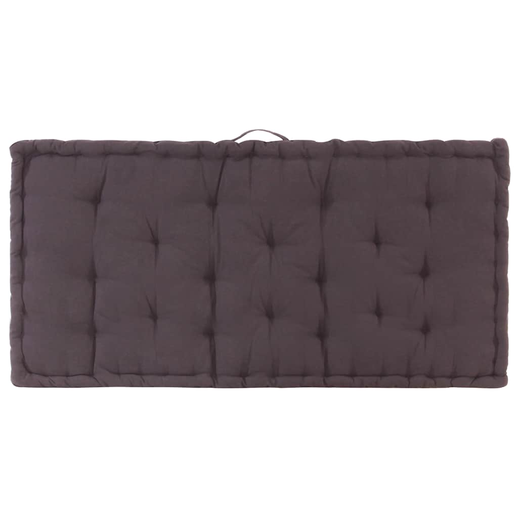 Palettenkissen Baumwolle 120×80×10 cm Anthrazit