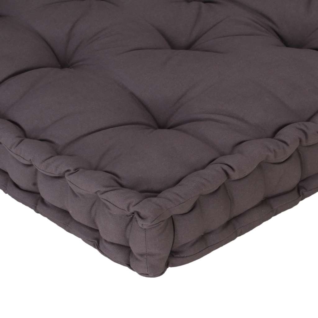 Palettenkissen Baumwolle 120×80×10 cm Anthrazit