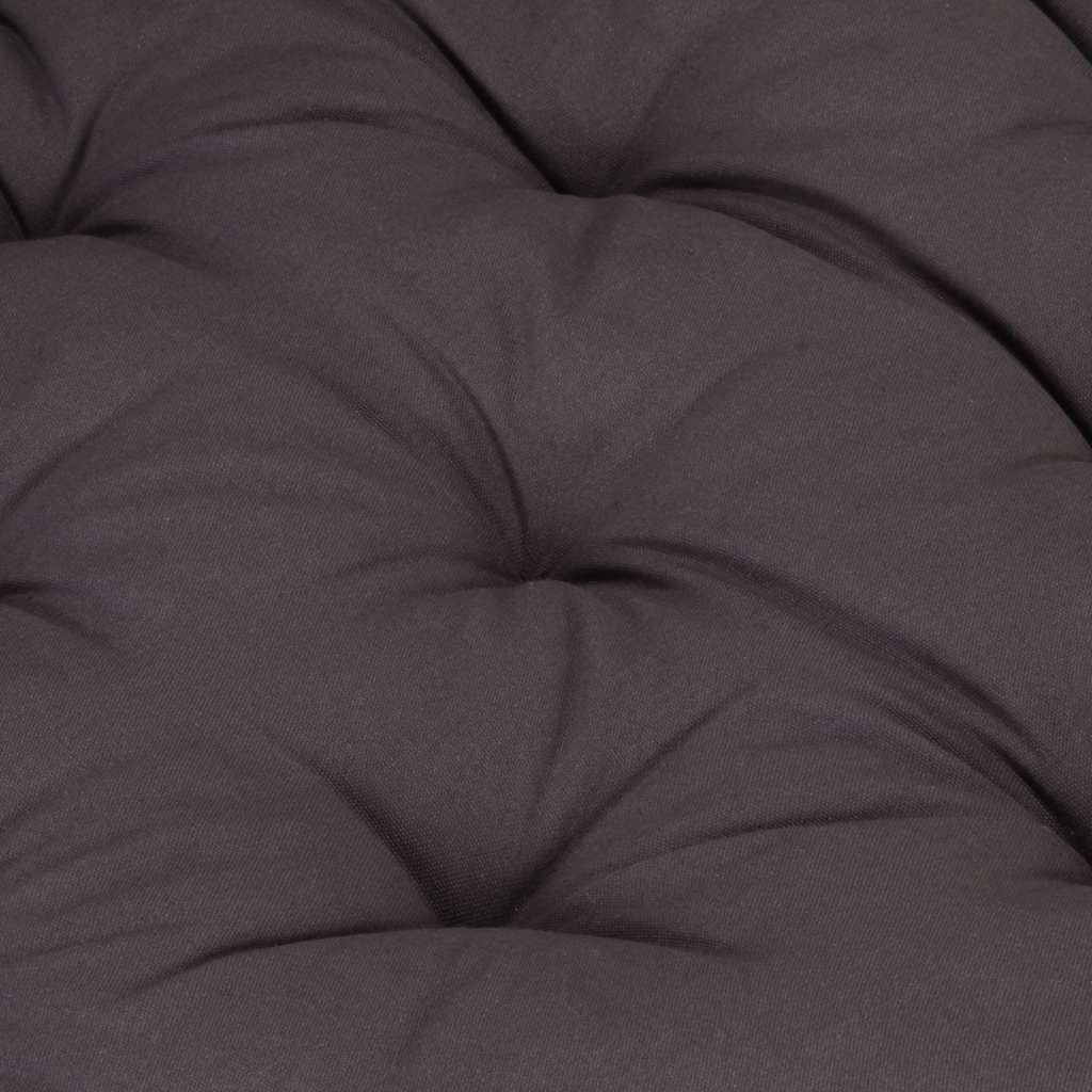 Palettenkissen Baumwolle 120×80×10 cm Anthrazit