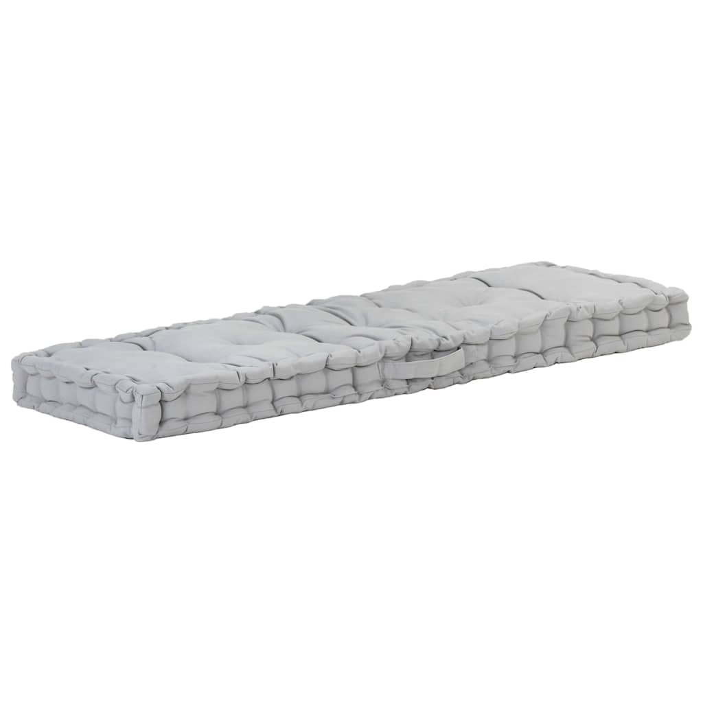 Palettenkissen Baumwolle 120×40×7 cm Grau
