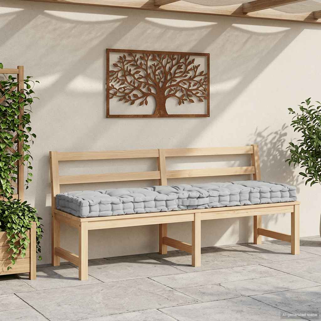 Palettenkissen Baumwolle 120×40×7 cm Grau