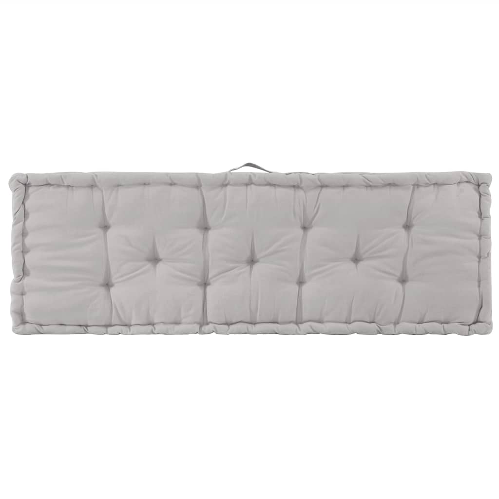 Palettenkissen Baumwolle 120×40×7 cm Grau