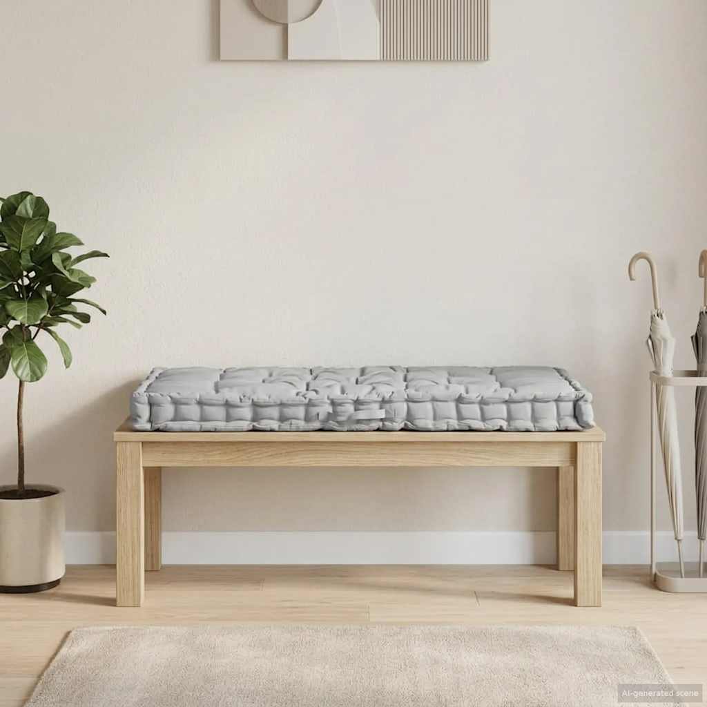 Palettenkissen Baumwolle 120×80×10 cm Grau