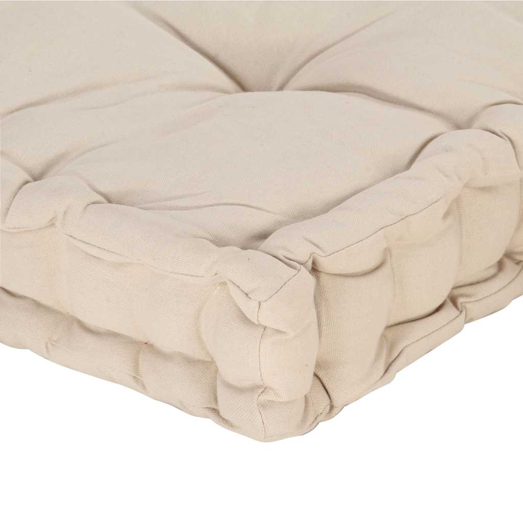 Palettenkissen Baumwolle 120×80×10 cm Beige