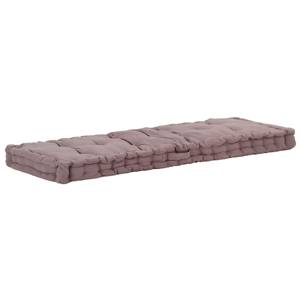 Palettenkissen Baumwolle 120×40×7 cm Taupe