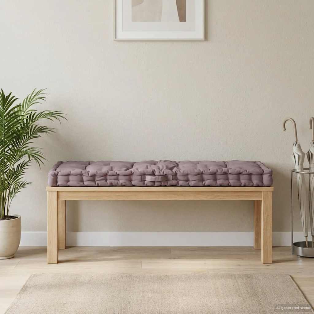 Palettenkissen Baumwolle 120×40×7 cm Taupe