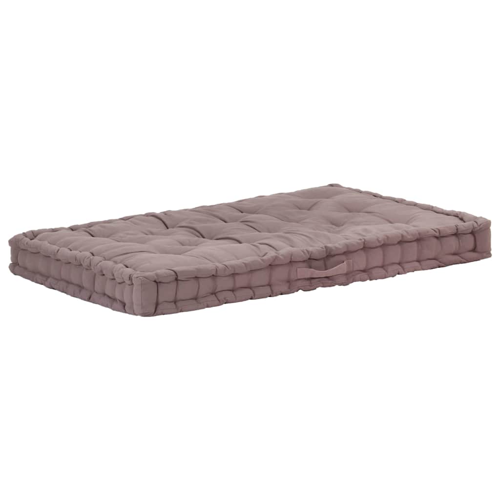 Palettenkissen Baumwolle 120×80×10 cm Taupe