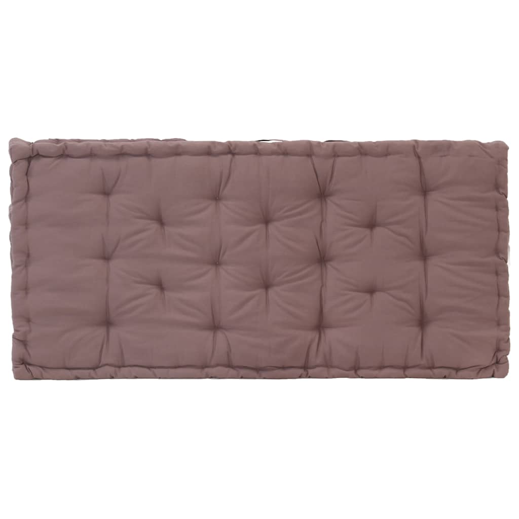 Palettenkissen Baumwolle 120×80×10 cm Taupe