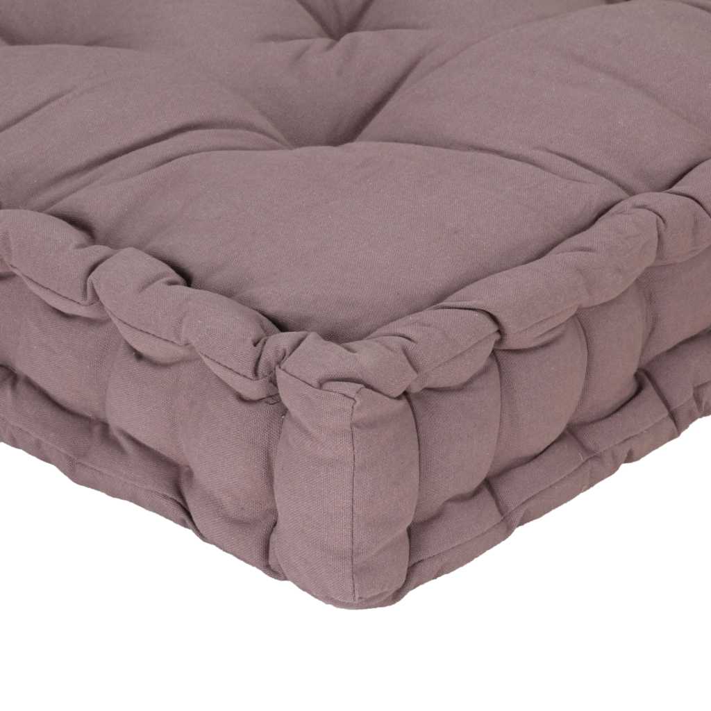Palettenkissen Baumwolle 120×80×10 cm Taupe