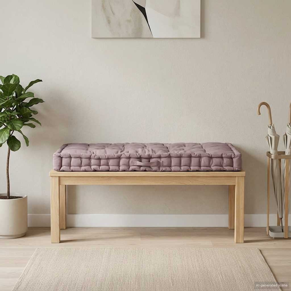 Palettenkissen Baumwolle 120×80×10 cm Taupe