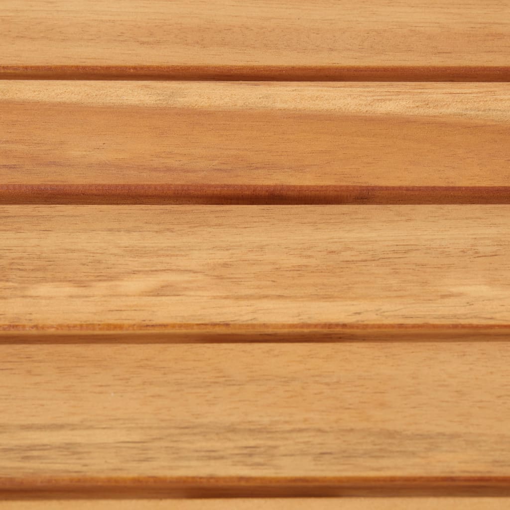 Barhocker 2 Stk. Massivholz Akazie und Edelstahl