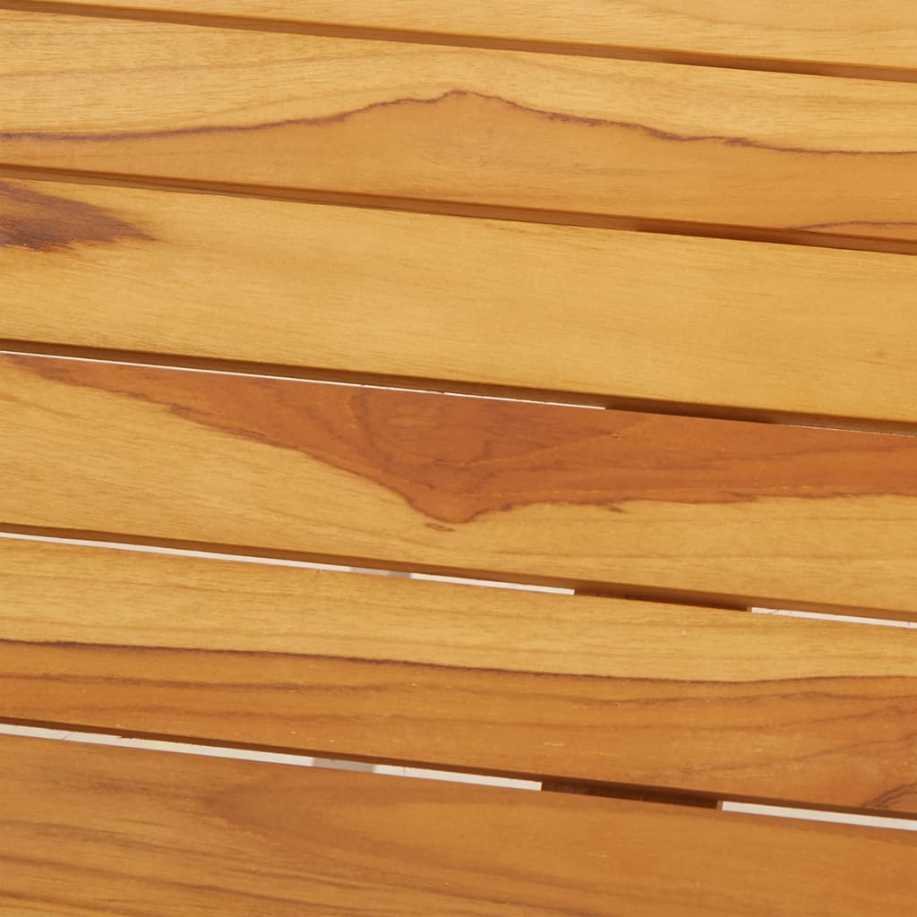 Barhocker 2 Stk. Massivholz Teak und Edelstahl