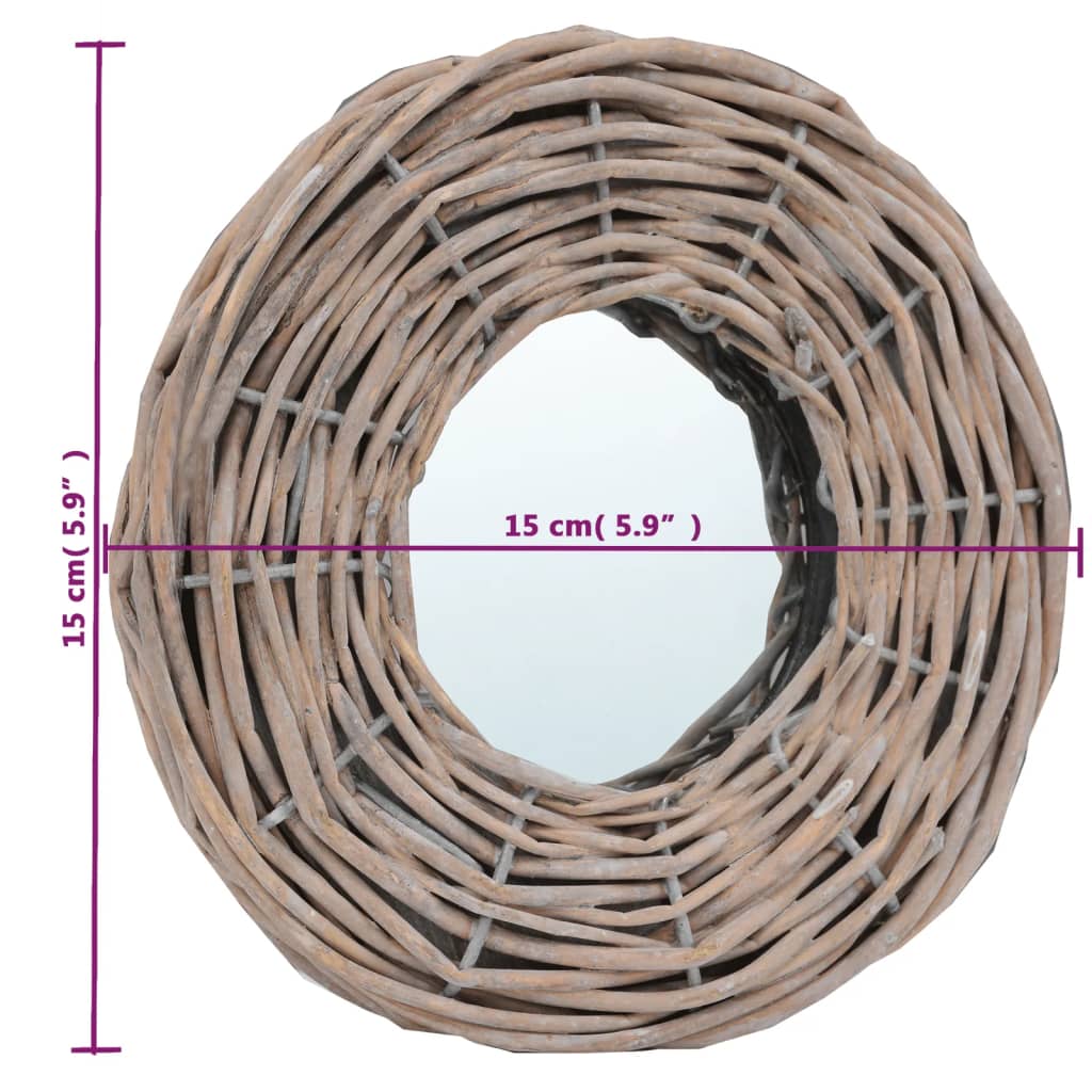 Spiegel 3 Stk. 15 cm Weide