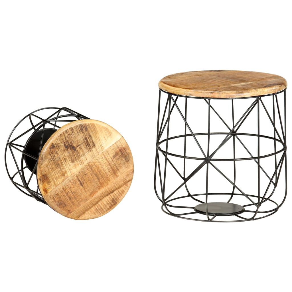 Couchtische 2 Stk. Massivholz Mango
