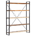 Bücherregal 5 Fächer 140x30x180 cm Altholz Massiv