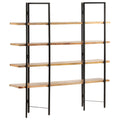 Bücherregal mit 4 Regalböden 160x35x160 cm Mango Massivholz