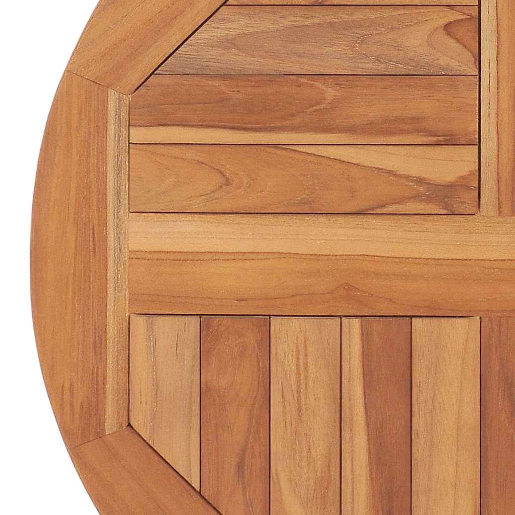 Tischplatte Massivholz Teak Rund 2,5 cm 60 cm