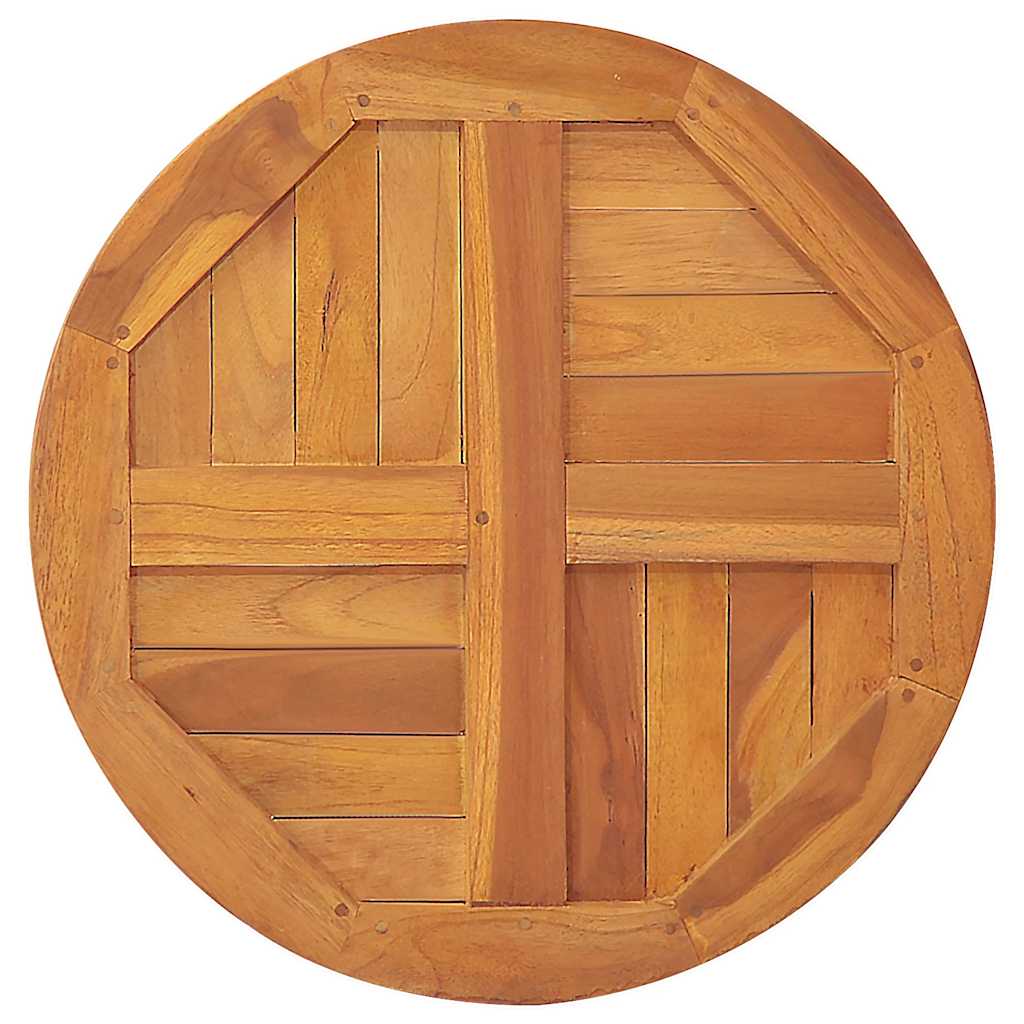 Tischplatte Massivholz Teak Rund 2,5 cm 70 cm