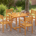 Tischplatte Massivholz Teak Quadratisch 90×90×2,5 cm