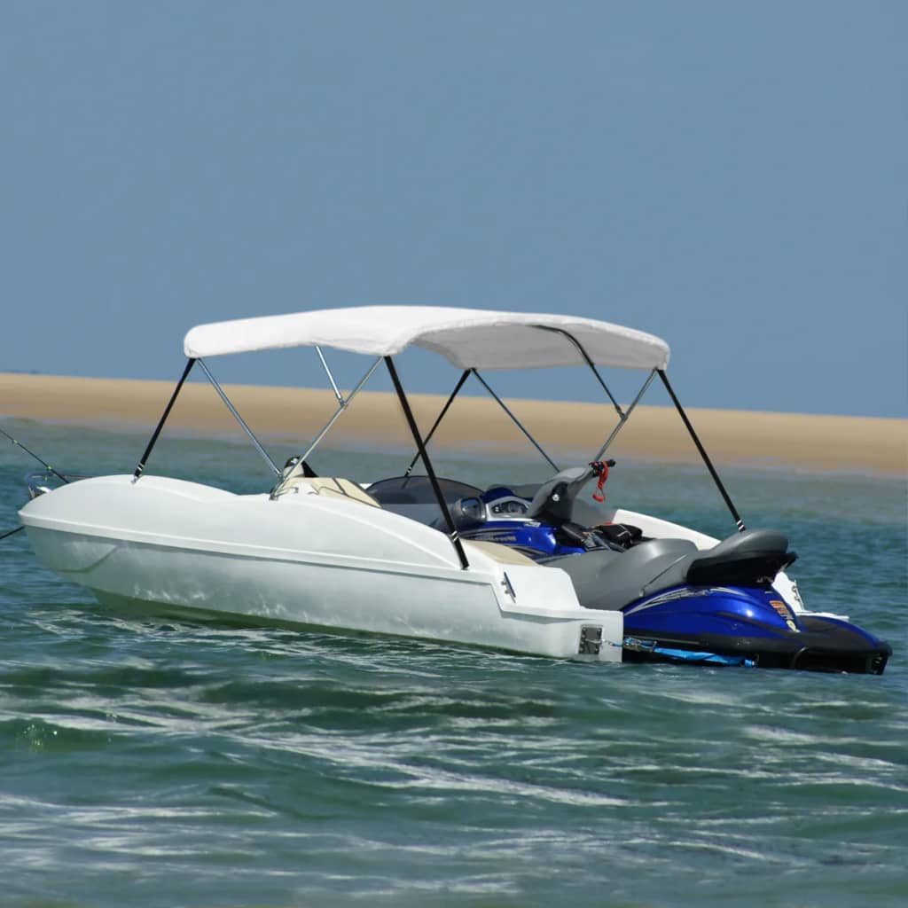 3-Bow Bimini Top Weiß 183x140x137 cm
