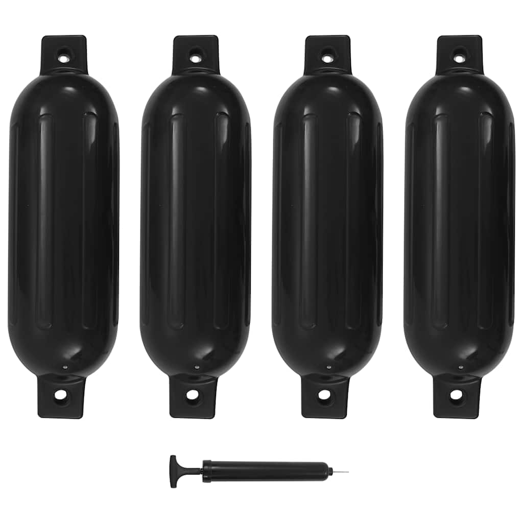 Bootsbumper Schwarz 51 x 14 cm PVC