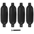 Bootsbumper Schwarz 58,5 x 16,5 cm PVC