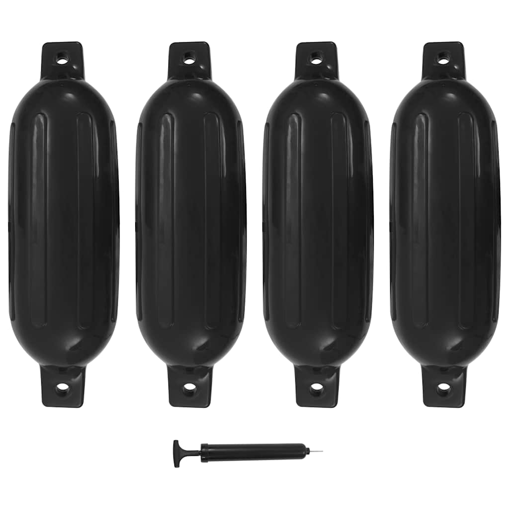 Bootsbumper Schwarz 58,5 x 16,5 cm PVC