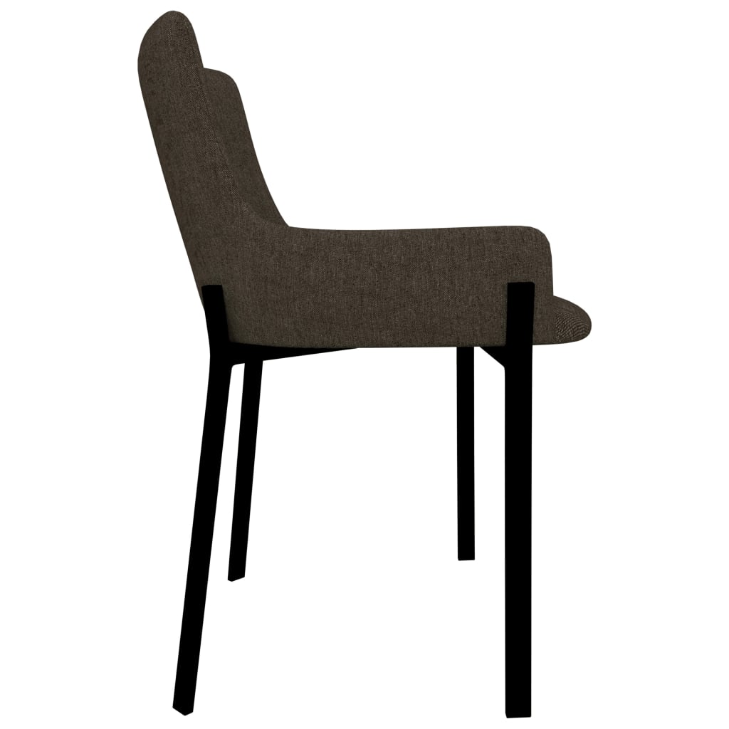 Esszimmerstühle 4 Stk. Braun Stoff