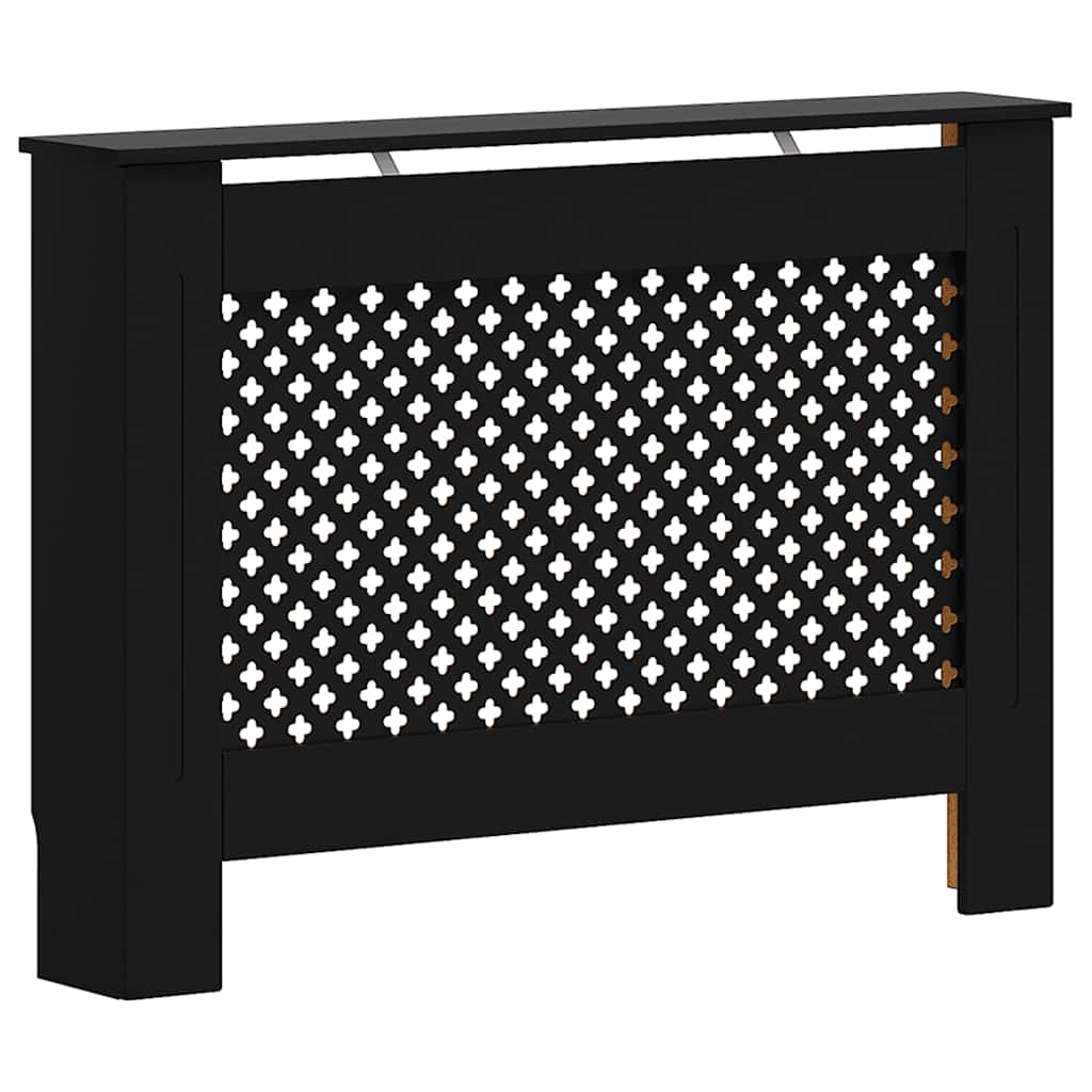 Heizkörperverkleidung Schwarz 112x19x81,5 cm MDF