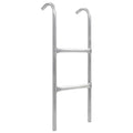 2-stufige Trampolinleiter Stahl Silbern 72 cm (Geeignet für 65 cm Höhe)