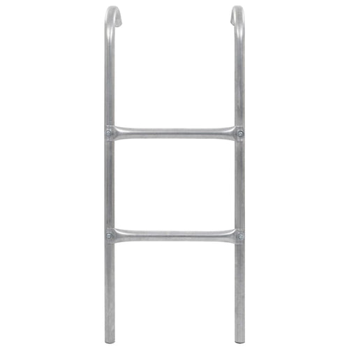 2-stufige Trampolinleiter Stahl Silbern 72 cm (Geeignet für 65 cm Höhe)