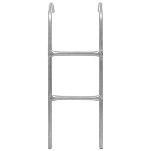 2-stufige Trampolinleiter Stahl Silbern 102,6 cm