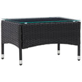 Couchtisch Schwarz 60x40x36 cm Poly Rattan