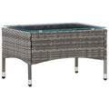 Couchtisch Grau 60x40x36 cm Poly Rattan