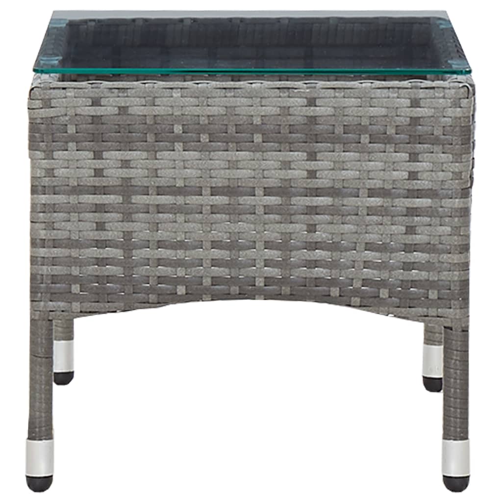 Couchtisch Grau 60x40x36 cm Poly Rattan