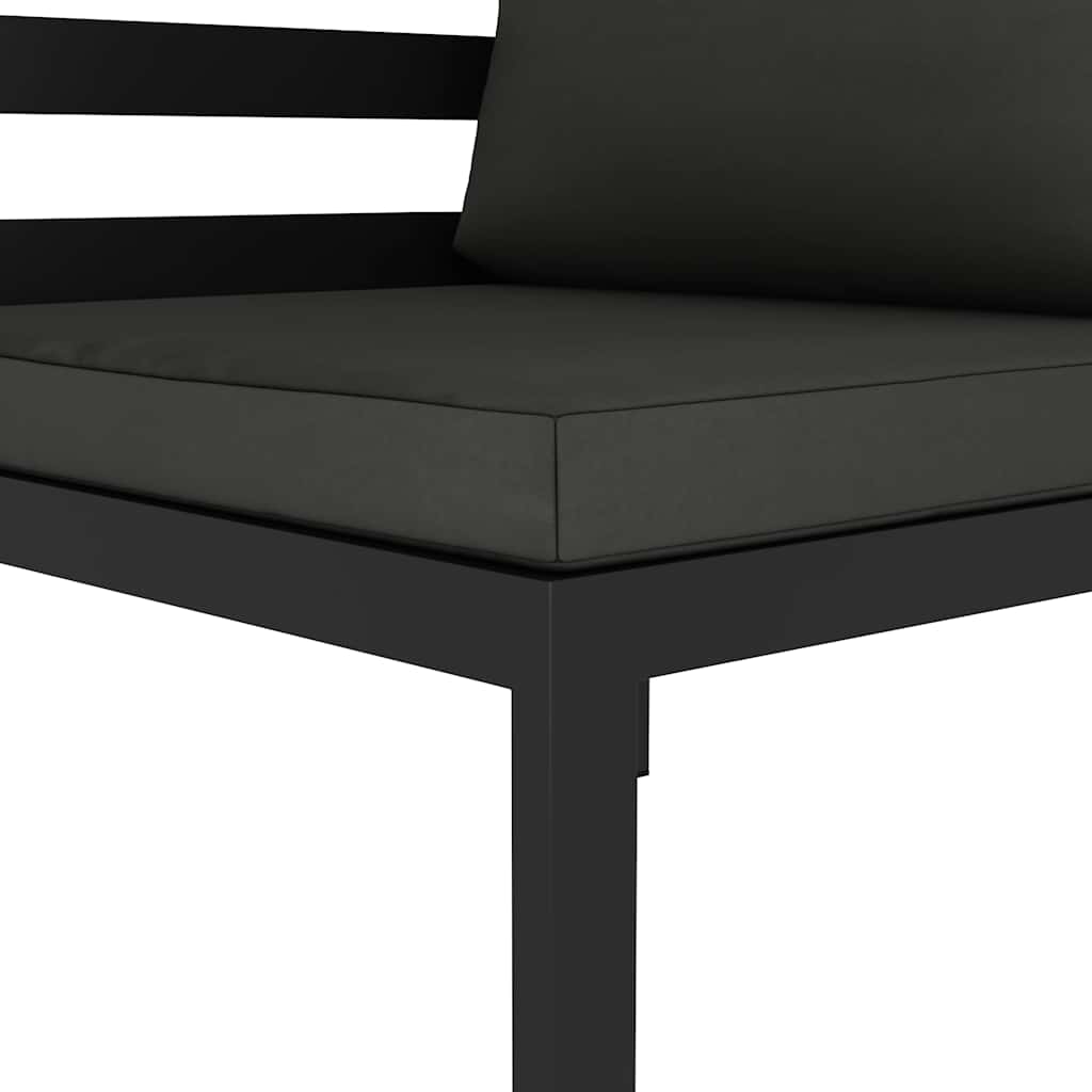 Modular-Sofa-Eckteil 1 Stk. mit Kissen Aluminium Anthrazit