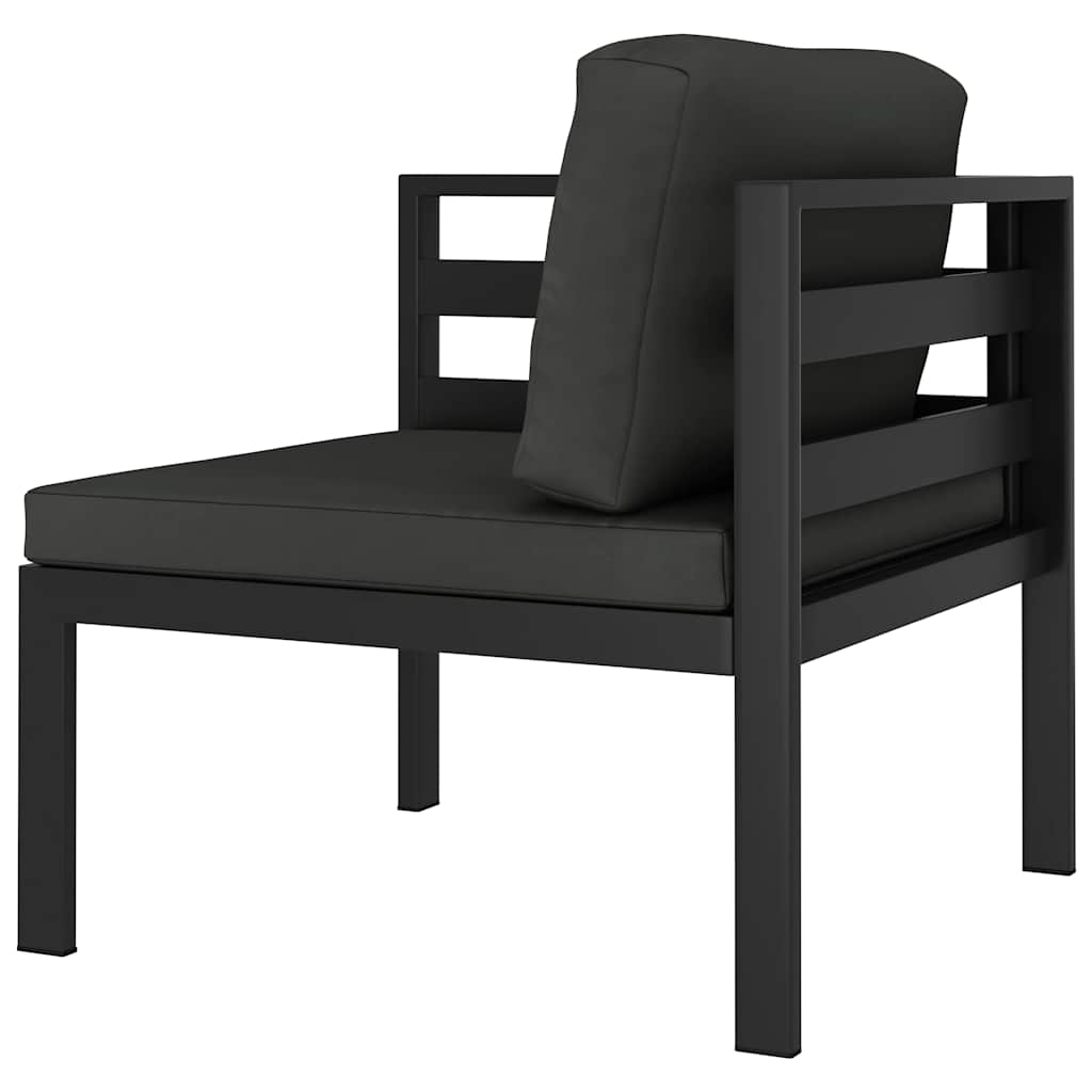 Modular-Sofa-Eckteil 1 Stk. mit Kissen Aluminium Anthrazit