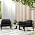 Einzelsofa mit Kissen Aluminium Anthrazit