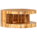 Couchtisch Rund 65×30 cm Massivholz Akazie