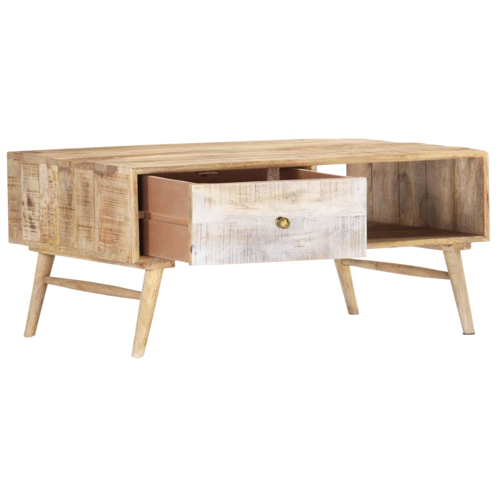 Couchtisch 88x60x40 cm Massivholz Mango