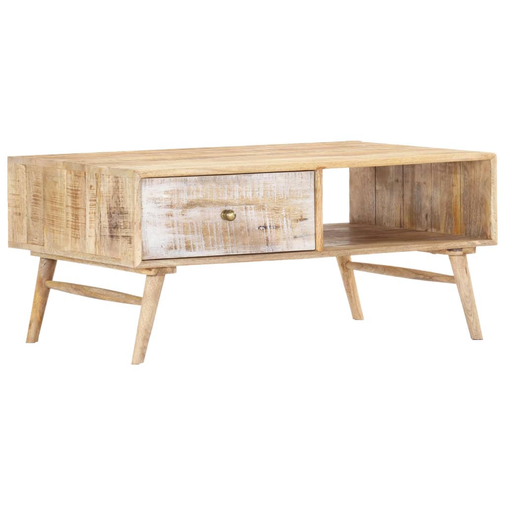 Couchtisch 88x60x40 cm Massivholz Mango