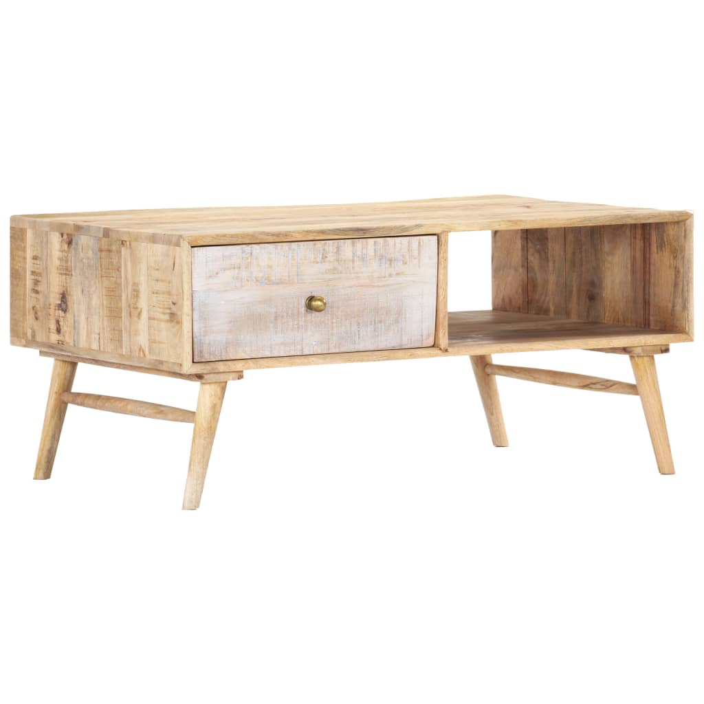 Couchtisch 88x60x40 cm Massivholz Mango