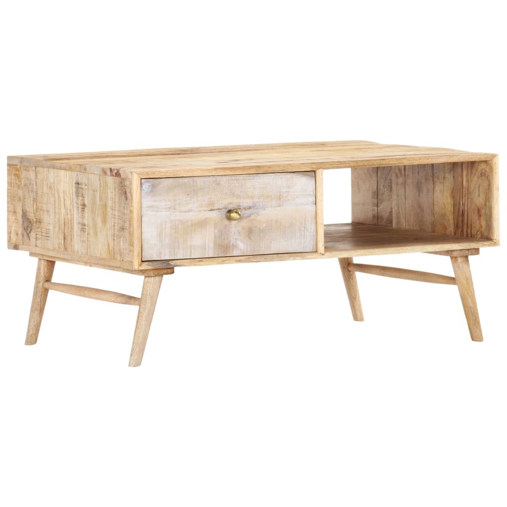 Couchtisch 88x60x40 cm Massivholz Mango