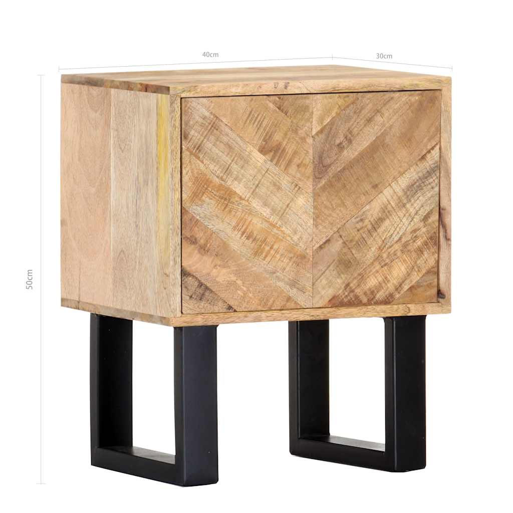Nachttisch 40x30x50 cm Massivholz Mango