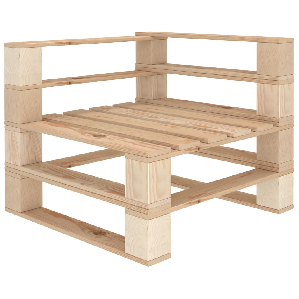 Garten-Ecksofa aus Paletten Holz