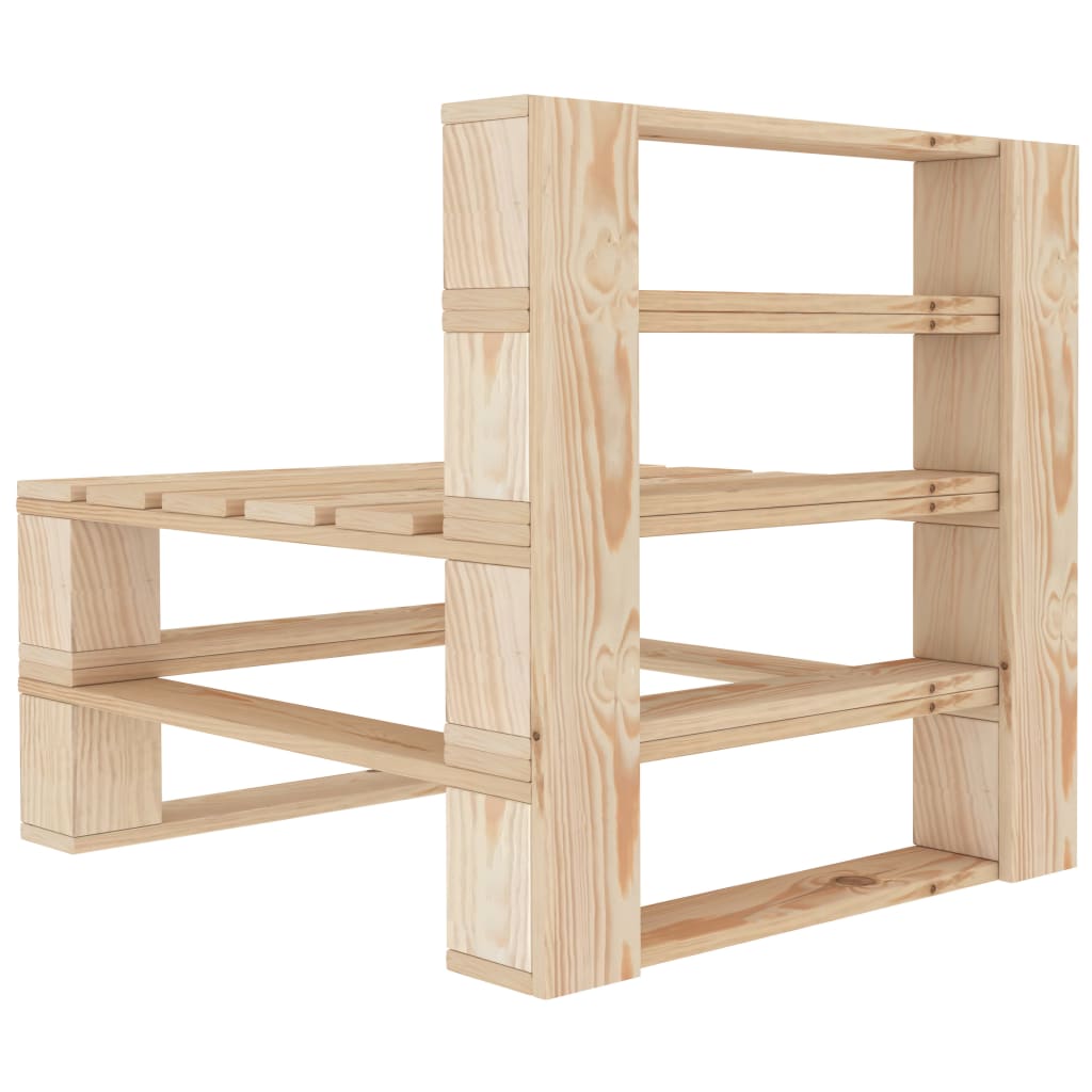Outdoor-Mittelsofa Paletten Holz