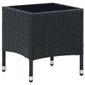 Gartentisch Schwarz 40x40x45 cm Poly Rattan