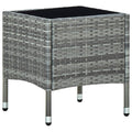 Gartentisch Grau 40x40x45 cm Poly Rattan
