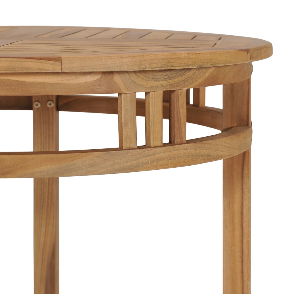 Esstisch Ø 80 cm Massivholz Teak